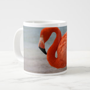 Taza De Café Gigante Playas tropicales   Flamingo caribeño, Aruba