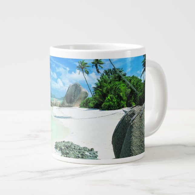 Taza De Café Gigante Playas tropicales | Isla de la Digue (Derecha)