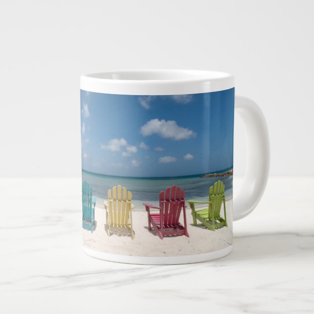 Taza De Café Gigante Playas tropicales | Palm Beach, Aruba (Derecha)