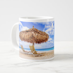 Taza De Café Gigante Playas tropicales   Playa de arena de Aruba