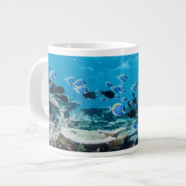 Taza De Café Gigante Playas tropicales | Sturgeon Entre Coral (Izquierda)