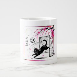 Taza De Café Gigante Playful Soccer Cat Mug Perfect Gift for Cat Lovers