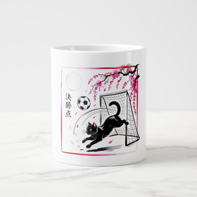 Taza De Café Gigante Playful Soccer Cat Mug Perfect Gift for Cat Lovers (Frente)