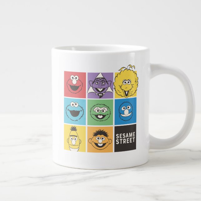 Taza De Café Gigante Plaza Sésamo | Bloques de color (Derecha)
