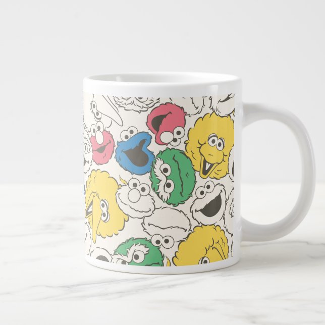 Taza De Café Gigante Plaza Sésamo | Patrón de cosecha de cabezal grande (Derecha)