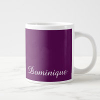 Plum Perfección Personalizable Nombre Café gigante