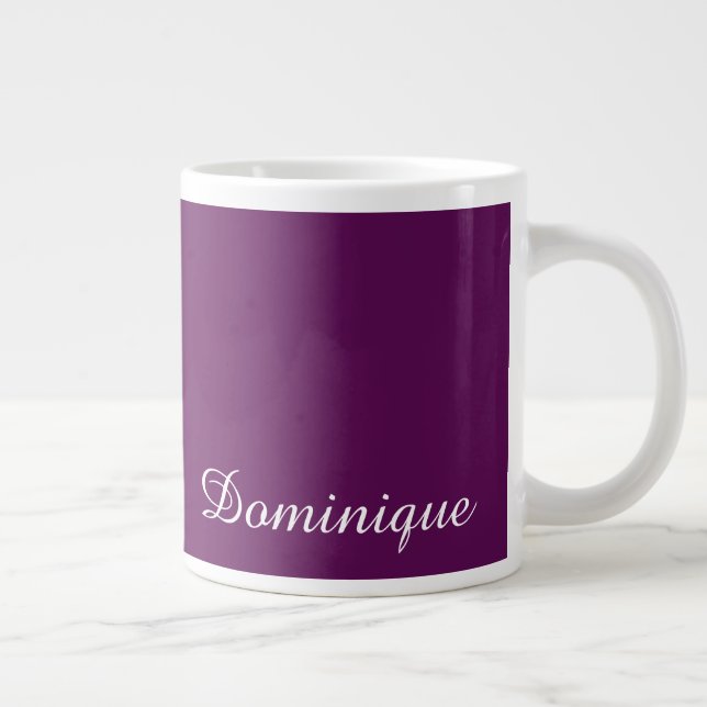 Taza De Café Gigante Plum Perfección Personalizable Nombre Café gigante (Derecha)