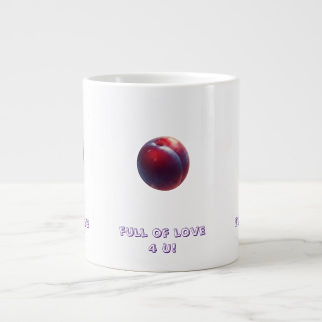 Taza De Café Gigante Plum Valentines (Frente)