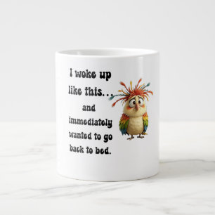 Taza De Café Gigante Pluma Aturdida – Pájaro de Dibujos Animados Colori