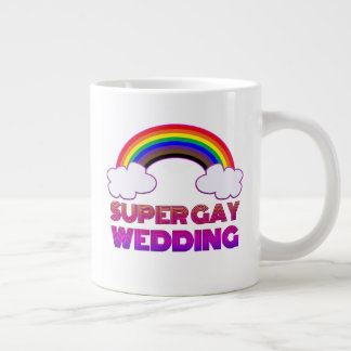 Taza De Café Gigante Podcast de Boda Super Gay (mano derecha)
