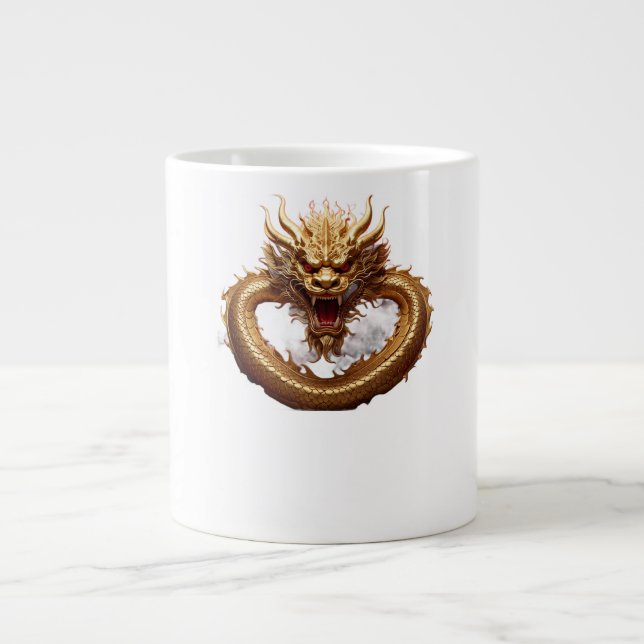 Taza De Café Gigante Poder del Dragón Chino (Frente)