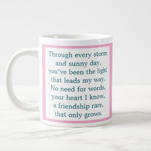 Taza De Café Gigante Poema de amistad