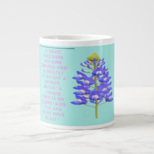 Taza De Café Gigante Poesía sobre el color de la noche azul cielo
