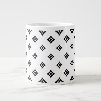 Taza De Café Gigante Polka Jumbo Mug con estampado de diamante negro