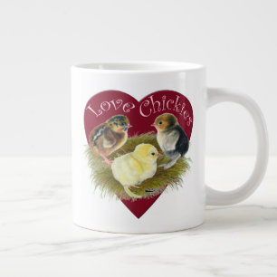 Taza De Café Gigante Pollitas adorables