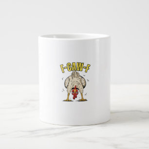 Taza De Café Gigante Pollito Divertido Trasero F-Caw-F Gallo Campo Gall