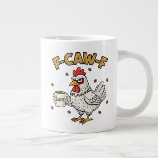 Taza De Café Gigante Pollo amante del café F-CAW-F, pájaro divertido FC