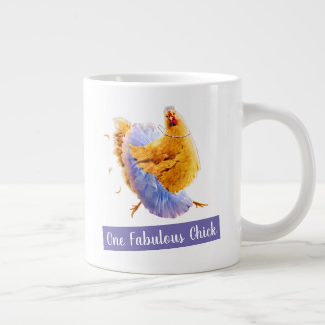 Taza De Café Gigante Pollo en un Tutu (Derecha)