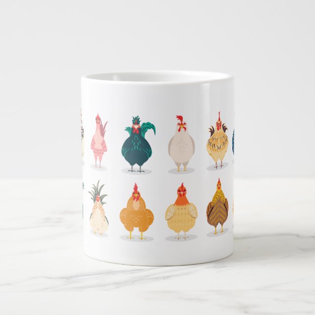 Taza De Café Gigante  Pollo mate (Frente)