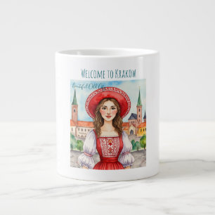 Taza De Café Gigante Polonia, bienvenidos a Cracovia, bella ciudad viej