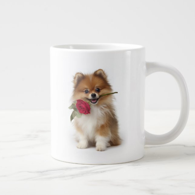Taza De Café Gigante Pomeranian Love (Derecha)