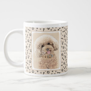 Taza De Café Gigante Poodle Miniatura Juguete Albaricoque Crema Marrón