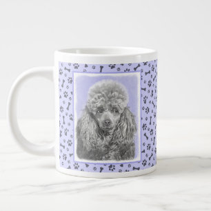 Taza De Café Gigante Poodle (Toy, Miniature) Painting Original Dog Art