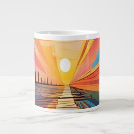 Taza De Café Gigante Por do Sol
