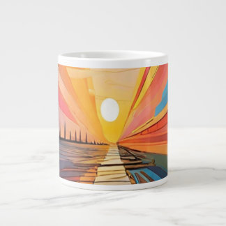 Taza De Café Gigante Por do Sol