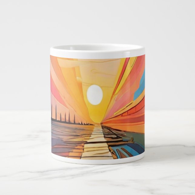 Taza De Café Gigante Por do Sol (Frente)
