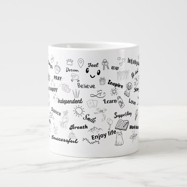 Taza De Café Gigante Positividad  (Frente)