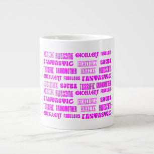Taza De Café Gigante Positivos rosados frescos de las abuelas del