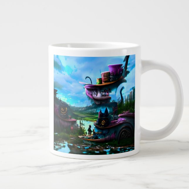 Taza De Café Gigante Post Apocalíptico Tierra de hadas (más oscura) (Derecha)