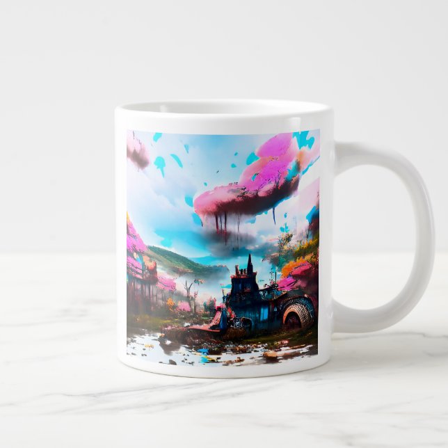 Taza De Café Gigante Post Apocalyptic Fairy Tale Land (Derecha)