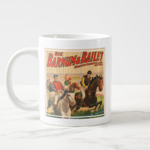Taza De Café Gigante Poster Alemán Vintage Del Circo De Jinetes En Caba