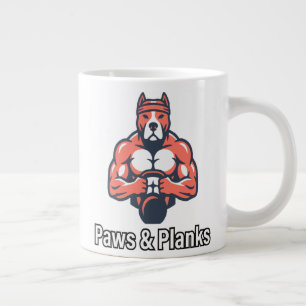 Taza De Café Gigante Póster de acondicionamiento físico para perros mus