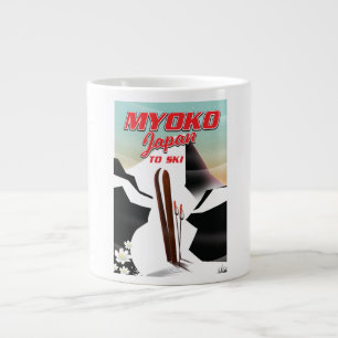 Taza De Café Gigante poster de esquí de myoko japan
