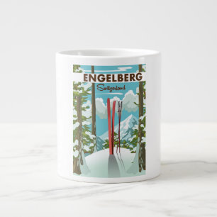 Taza De Café Gigante Poster de esquí Engelberg Suiza