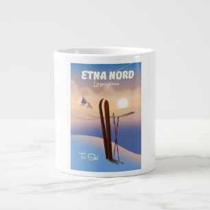 Taza De Café Gigante Póster de esquí Etna Nord Linguaglossa