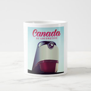 Taza De Café Gigante Póster de tren de Canadá en locomotora años 50