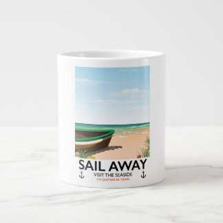 Taza De Café Gigante Poster de viaje vintage para navegar