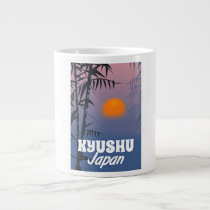 Taza De Café Gigante Poster de viajes de cosecha de Kyushu Japan