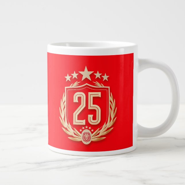Taza De Café Gigante Poster del Campeonato de Galatasaray 2025 (Derecha)