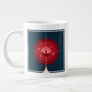 Taza De Café Gigante Poster del reloj atómico del espacio profundo, ver