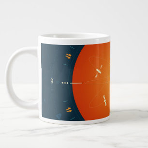 Taza De Café Gigante Poster del reloj atómico del espacio profundo, ver