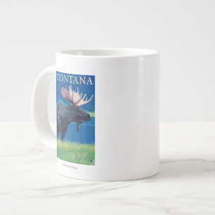 Taza De Café Gigante Poster del viaje del vintage de MontanaMoose