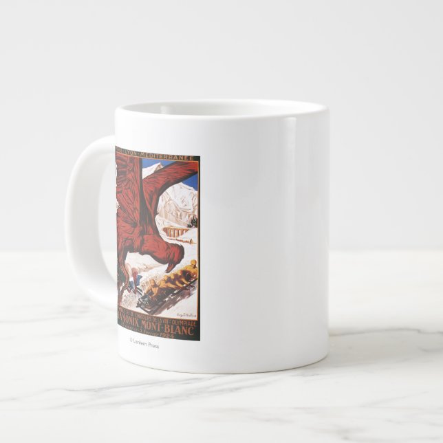 Taza De Café Gigante Poster olímpico de 1924 juegos del invierno (Izquierda)
