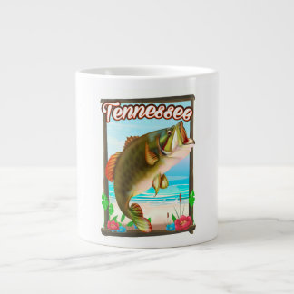 Taza De Café Gigante Poster Pesquero Tennessee.