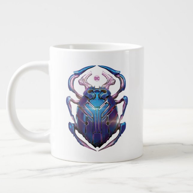 Taza De Café Gigante Poster teatral Blue Beetle Scarab (Izquierda)