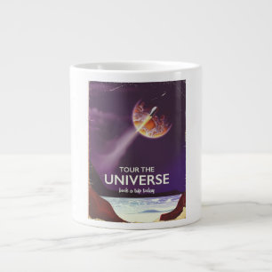Taza De Café Gigante Póster vintage de ciencia ficción Tour el Universo